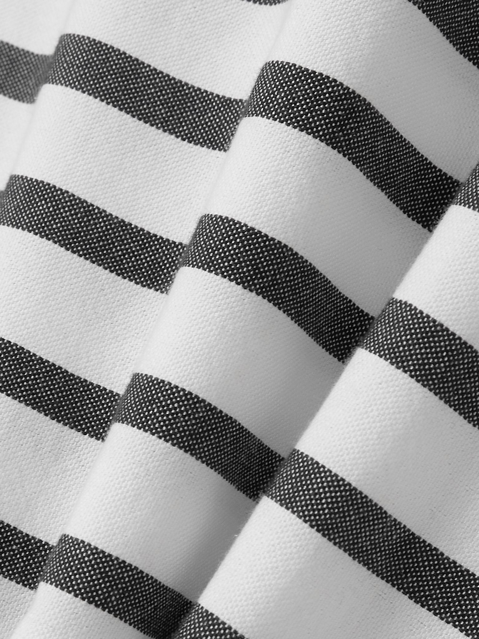 Striped cotton-blend maxi dress Black - 4
