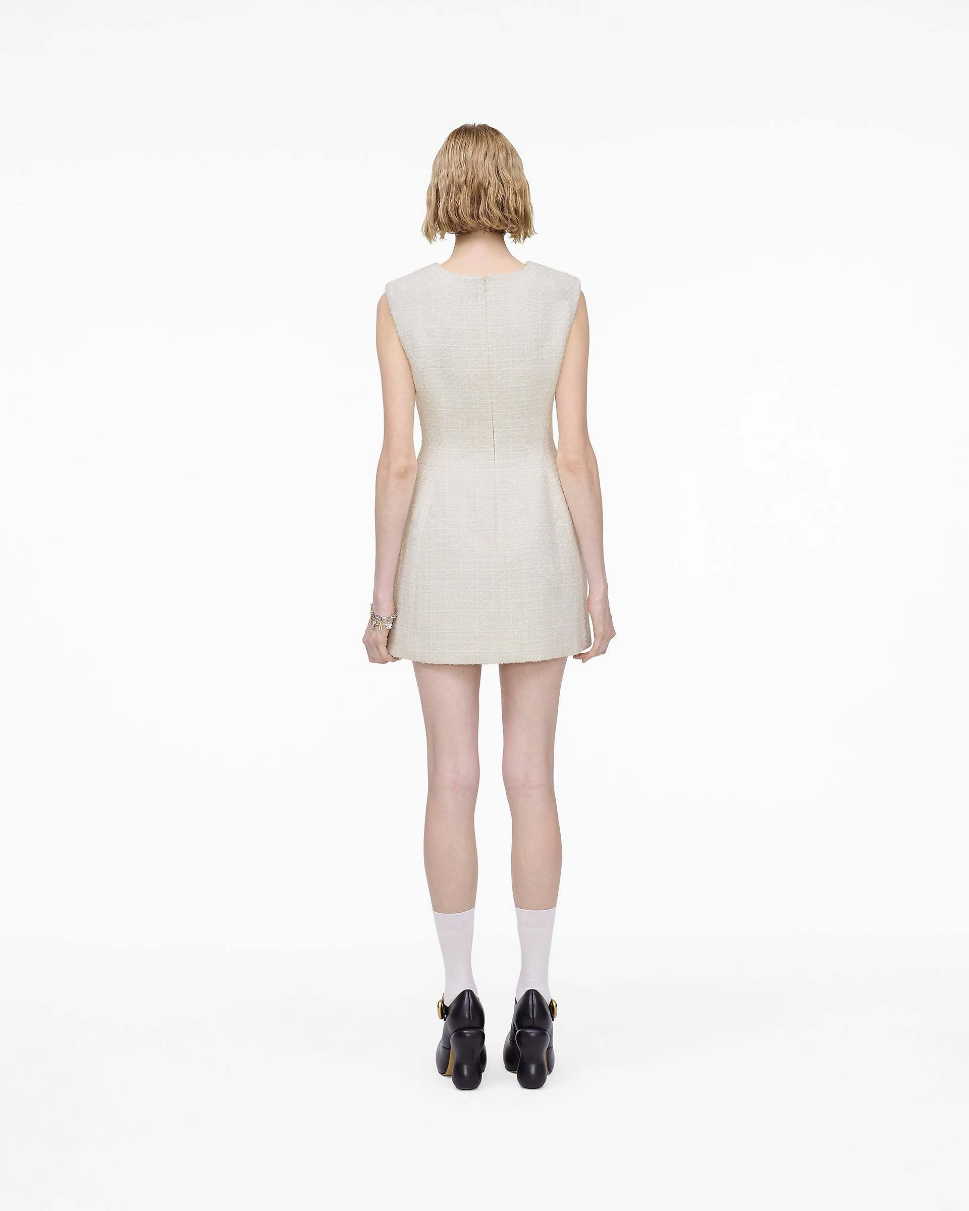 SCULPTURAL TWEED DRESS - 4