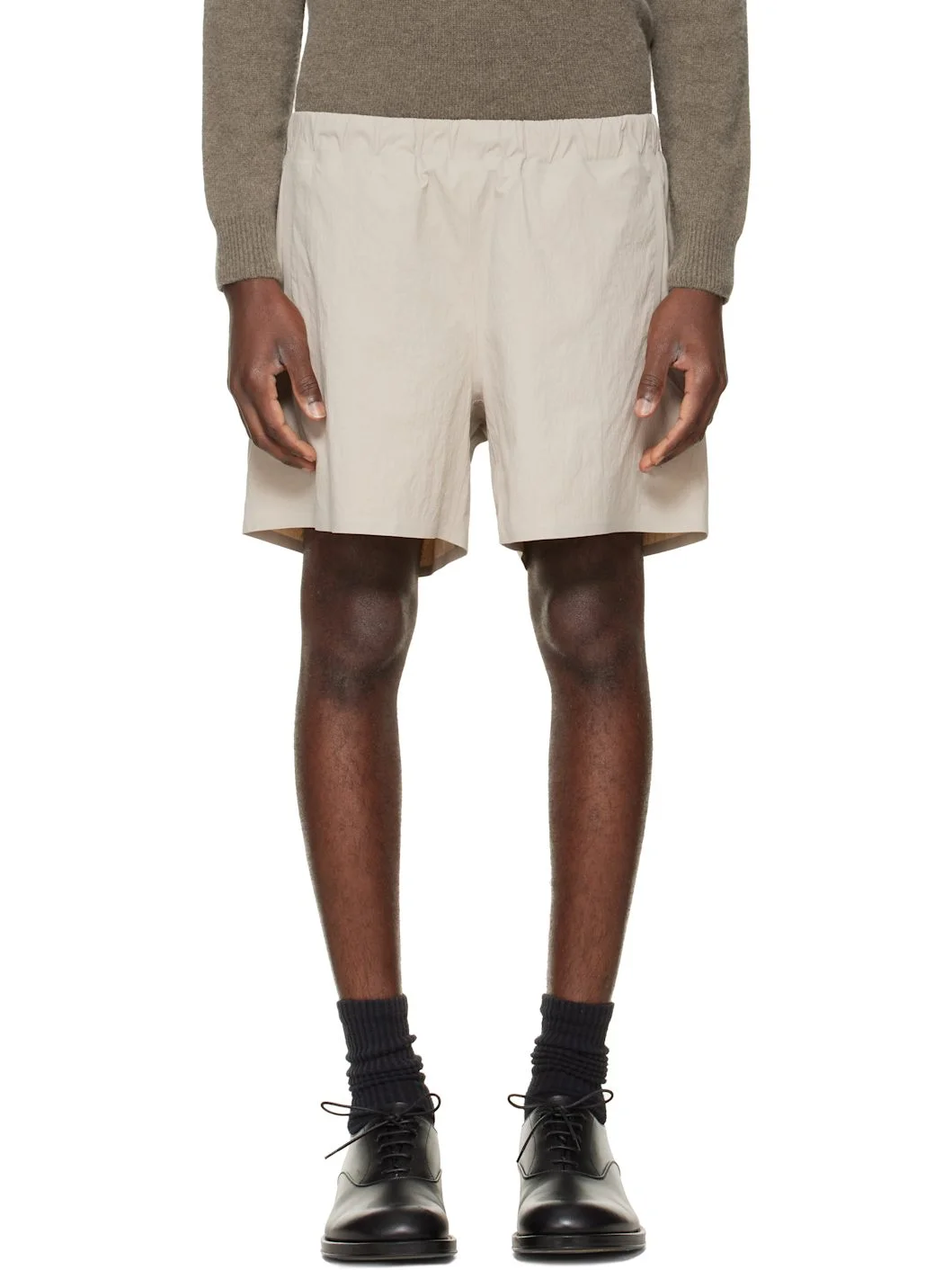 Beige Argand Shorts - 1