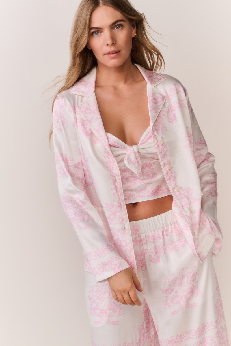 LoveShackFancy Renetta Bandana Toile Print Shirt outlook