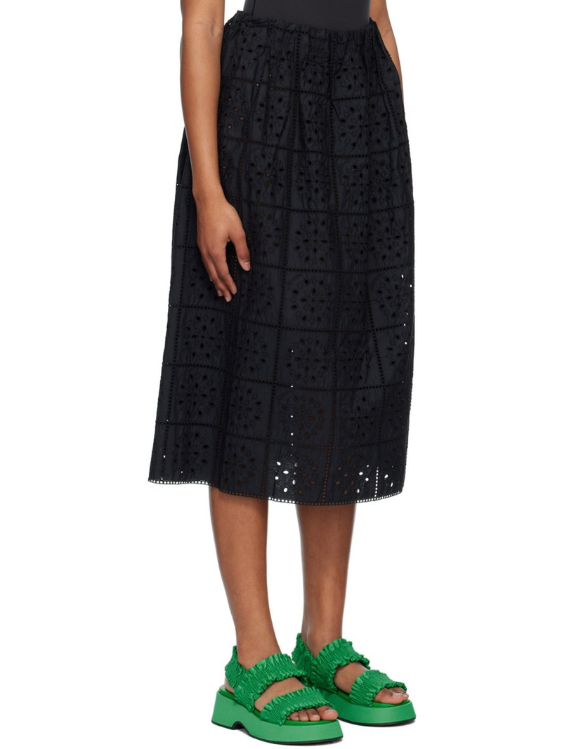 Black Slip-On Midi Skirt 2