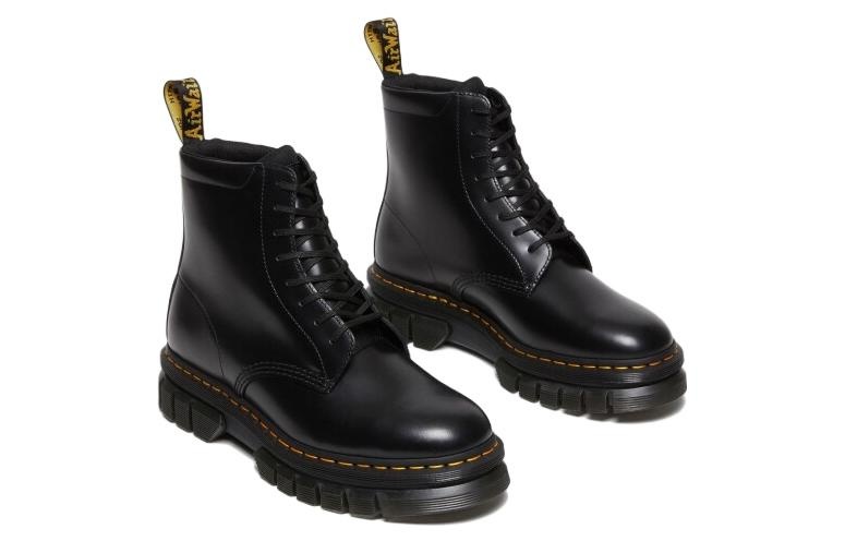 Dr. Martens Rikard Smooth Leather Platform Lace Up Boots 'Black' 27833001 - 3