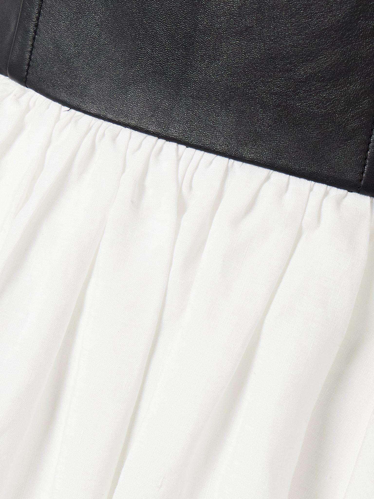 Lehti strapless linen and leather maxi dress Black - 4