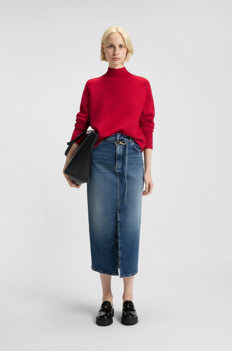 HUGO RELAXED-FIT MOCK-NECK SWEATER IN A WOOL BLEND outlook