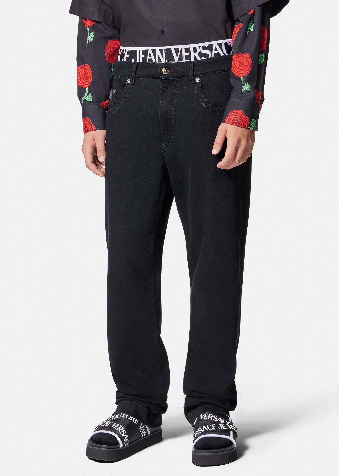 Logo Waistband Jeans - 3