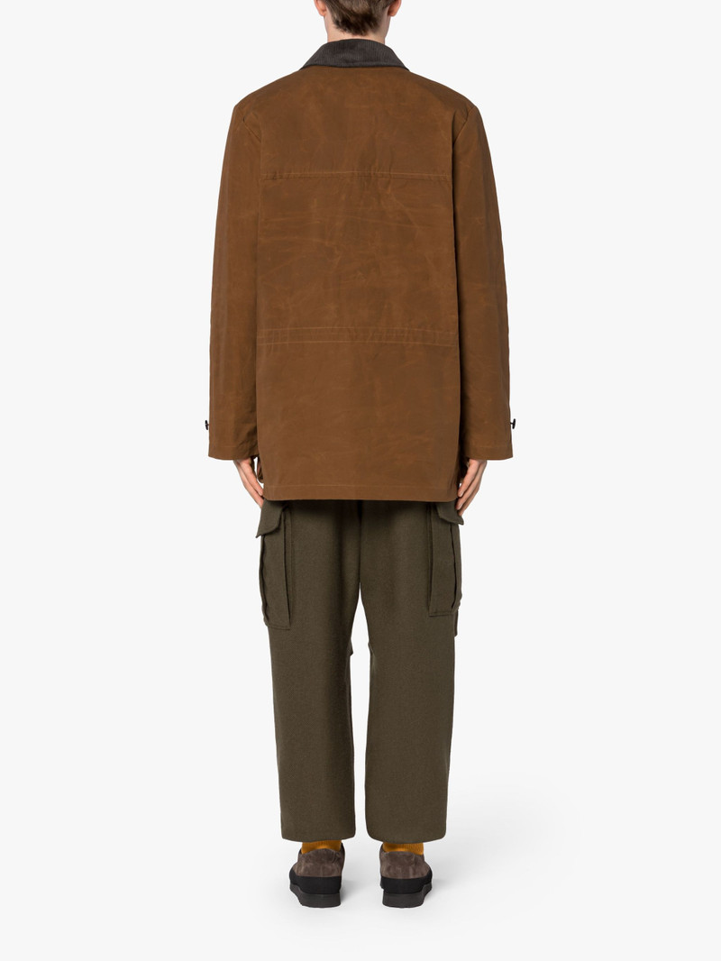 COUNTRY BROWN WAXED COTTON COAT 3
