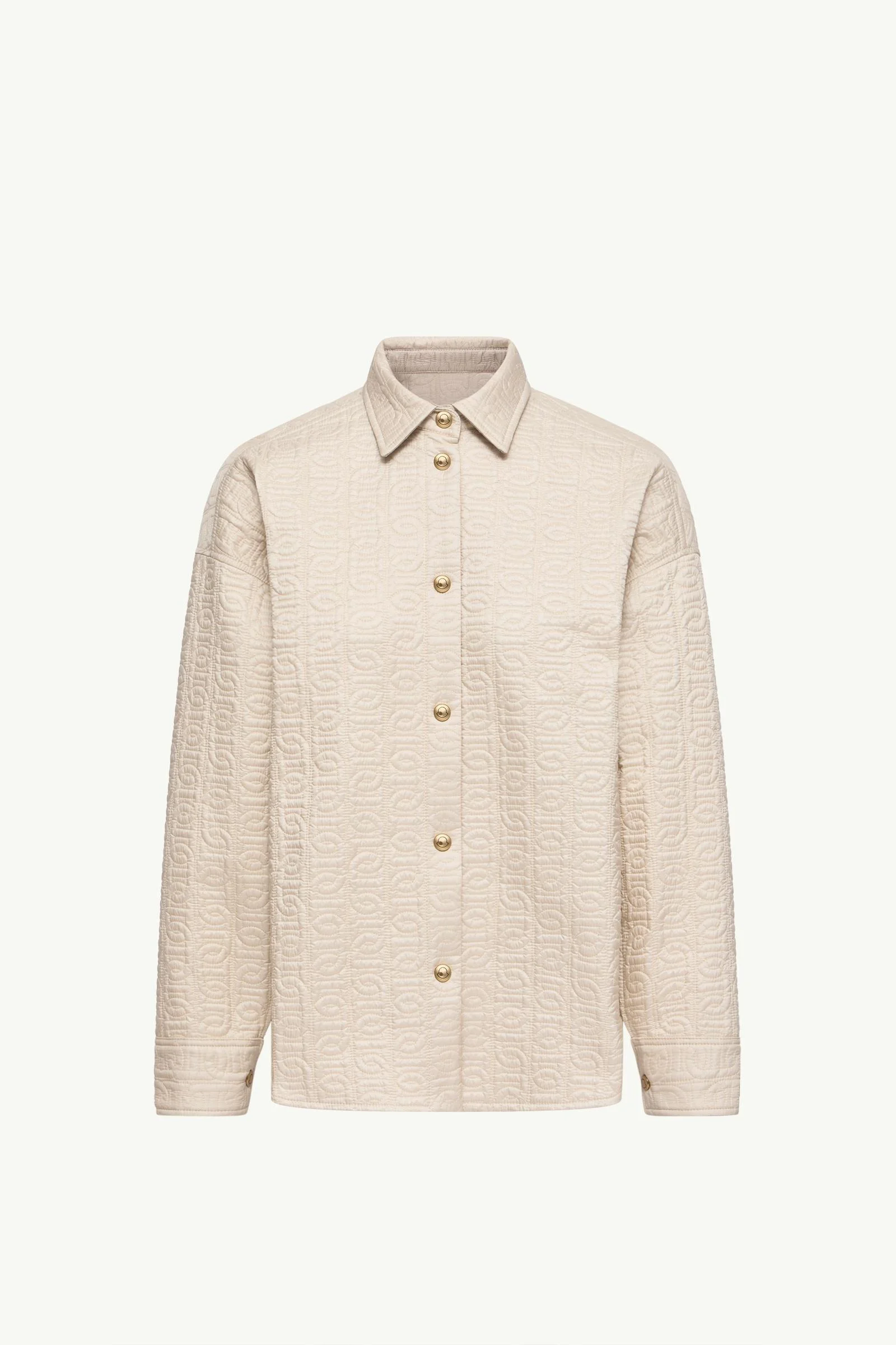 Chain Quilted Padded Shirt Jacket - 1