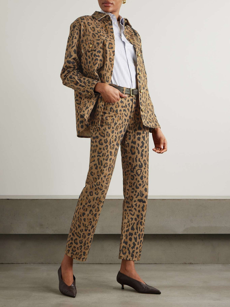 BLAZÉ MILANO Simba Paso leopard-print mid-rise slim-fit jeans Leopard print outlook