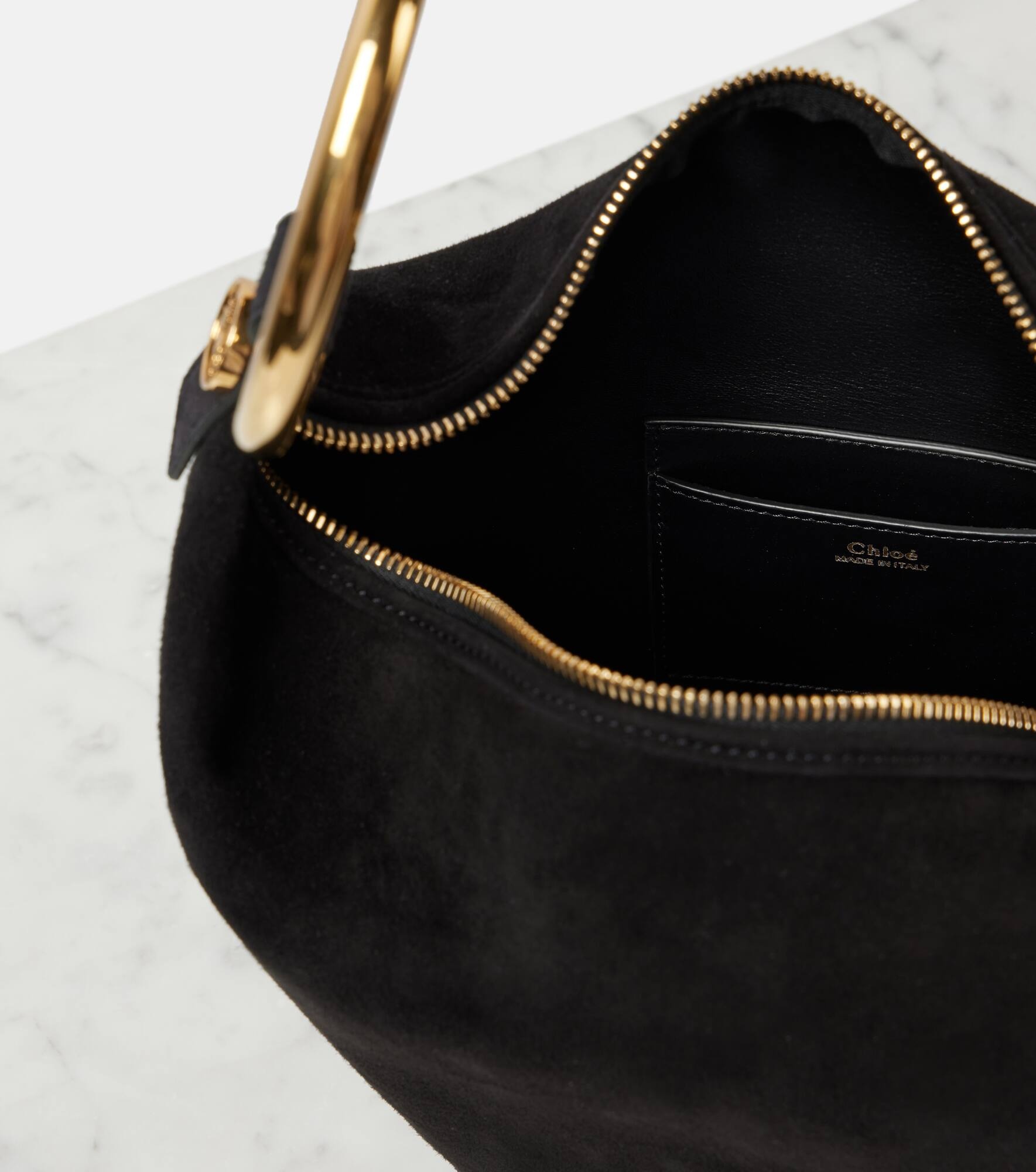Bracelet Medium suede shoulder bag - 3
