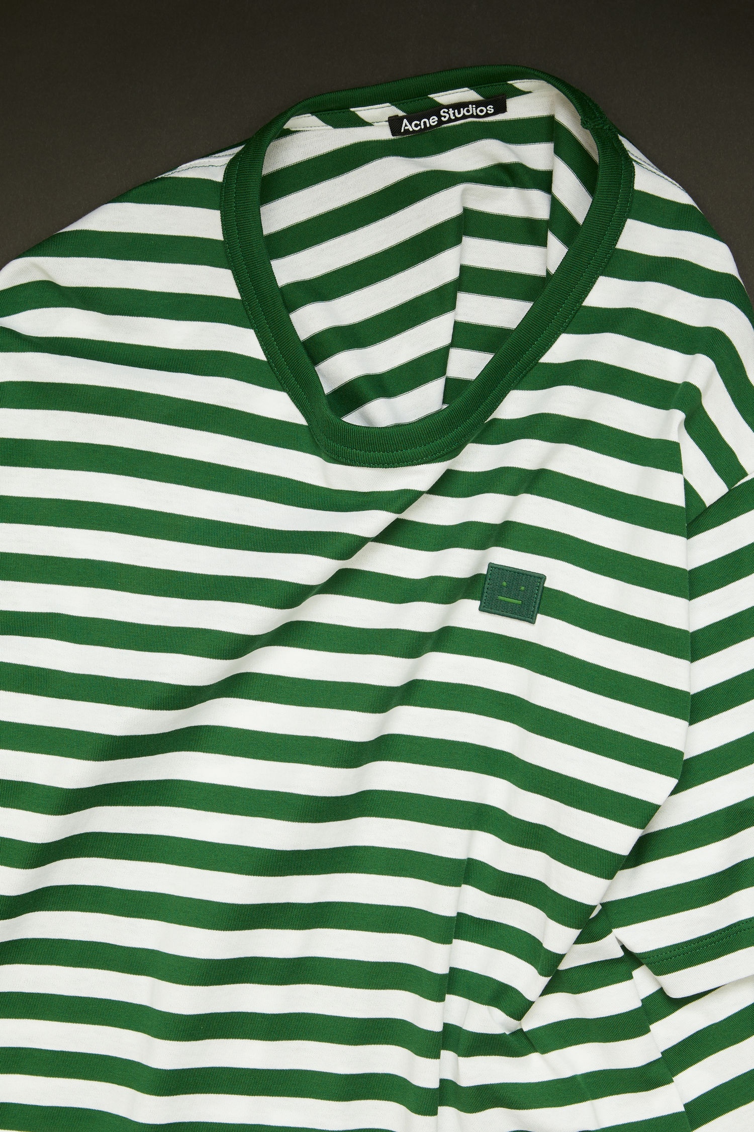 Classic fit striped t-shirt deep green - 4