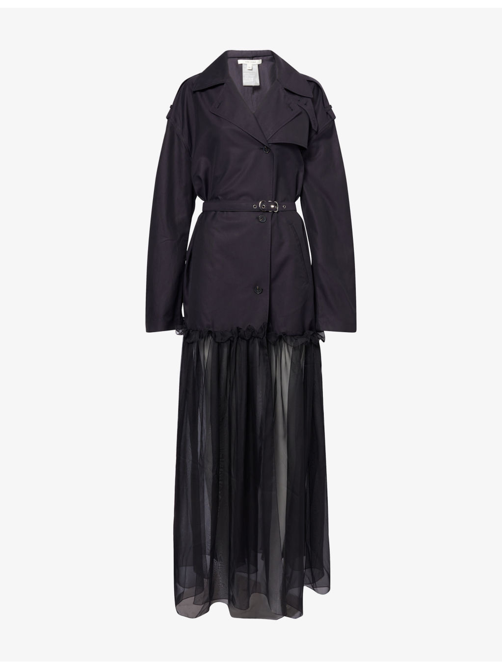 Hybrid Notch-Lapels Cotton-Blend Trench Coat - 1