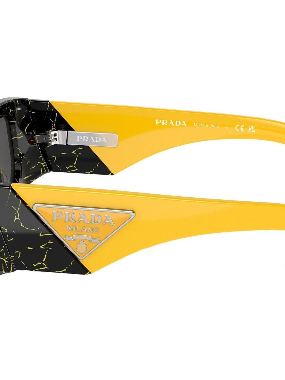 two-tone logo-arm sunglasses - 3