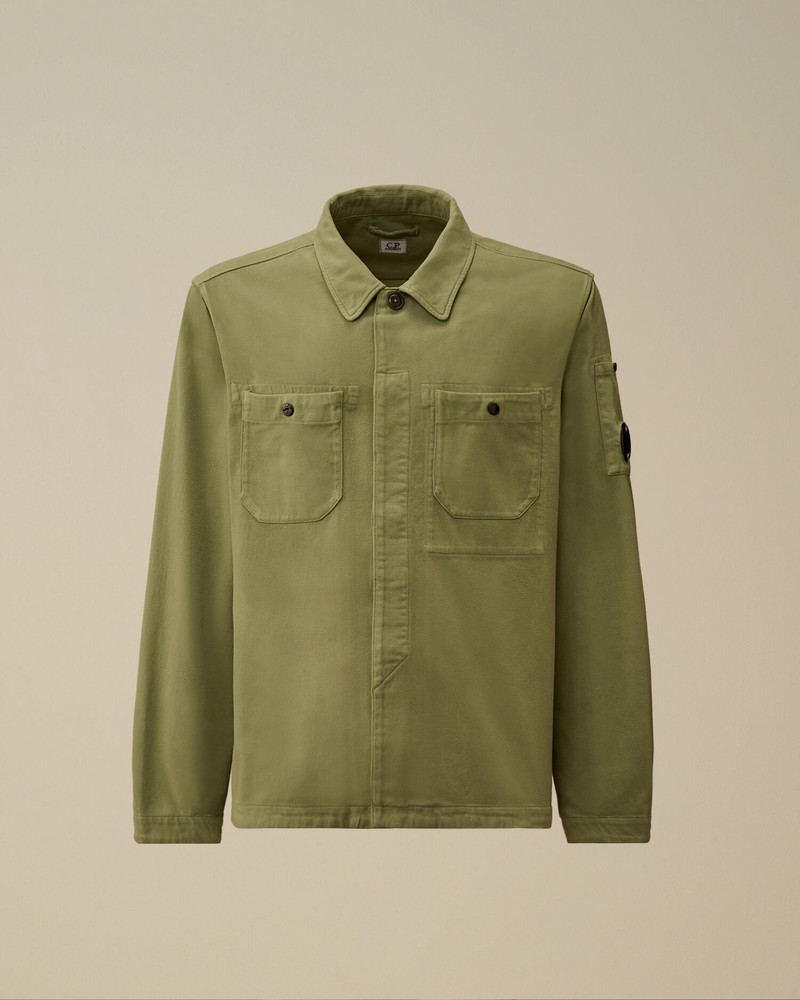 Armored Stretch Satin Lens Button Overshirt 1