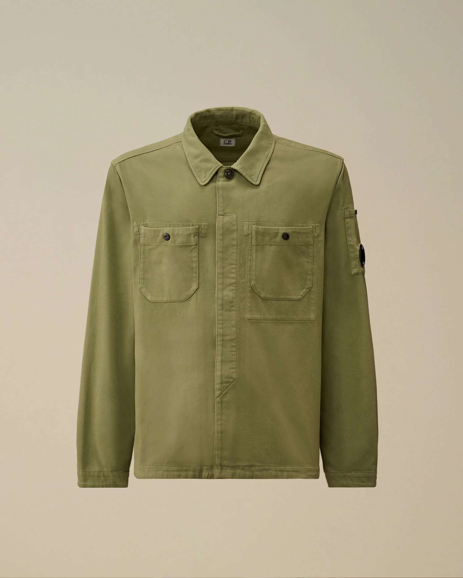 Armored Stretch Satin Lens Button Overshirt - 1