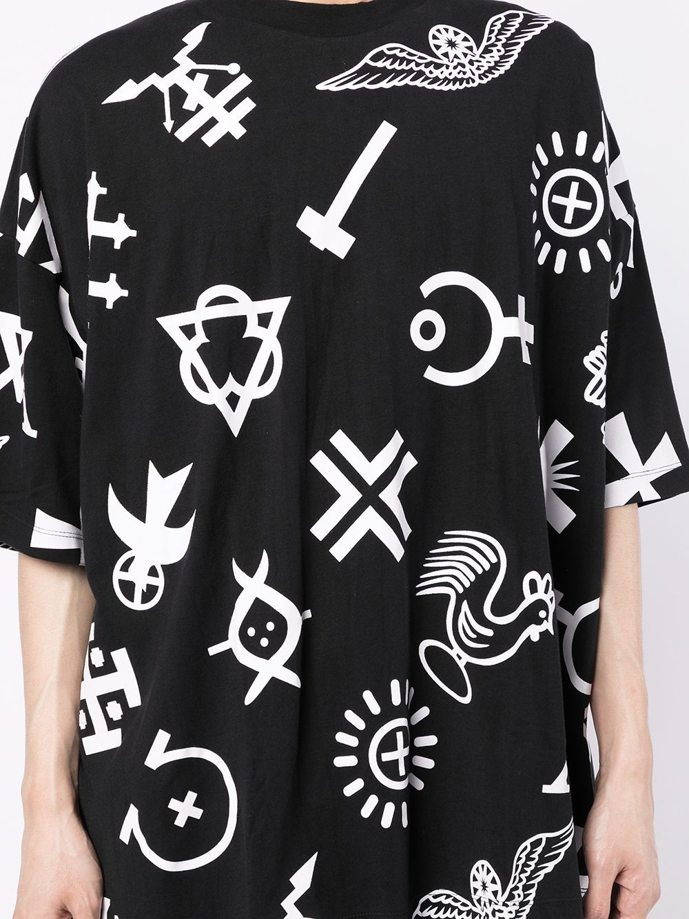 church print oversized T-shirt - 6