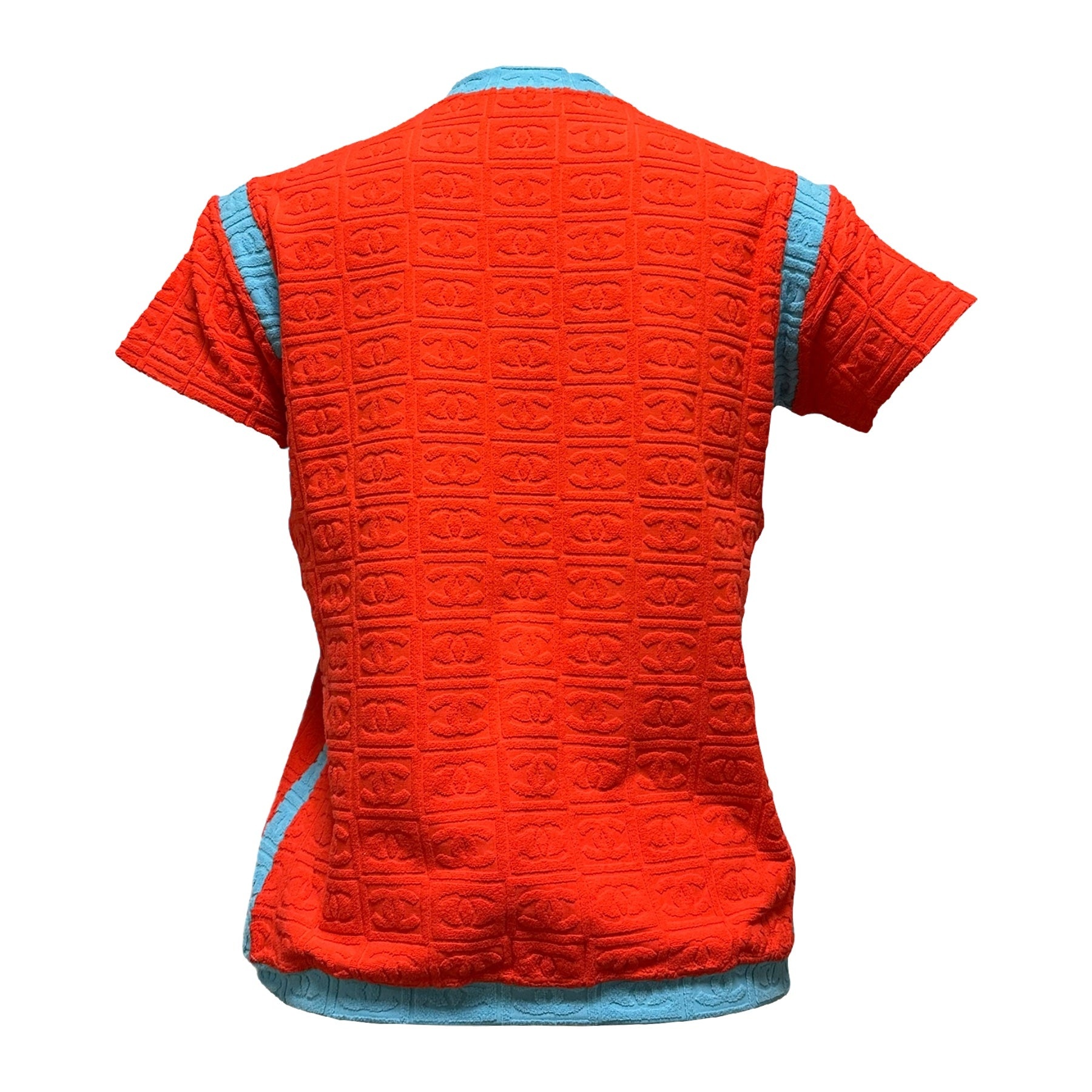CHANEL Sport Spring Summer 2002 CC Emboss Jacquard Terry Cloth T-Shirt - 2