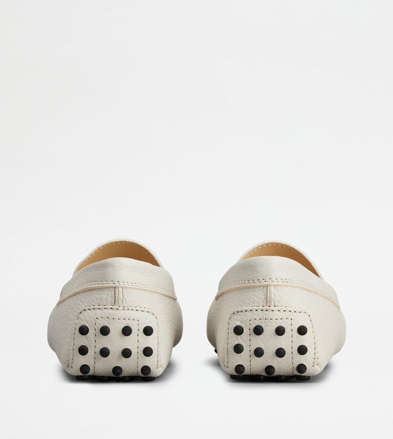 Tod's GOMMINO DRIVING SHOES IN LEATHER - WHITE outlook