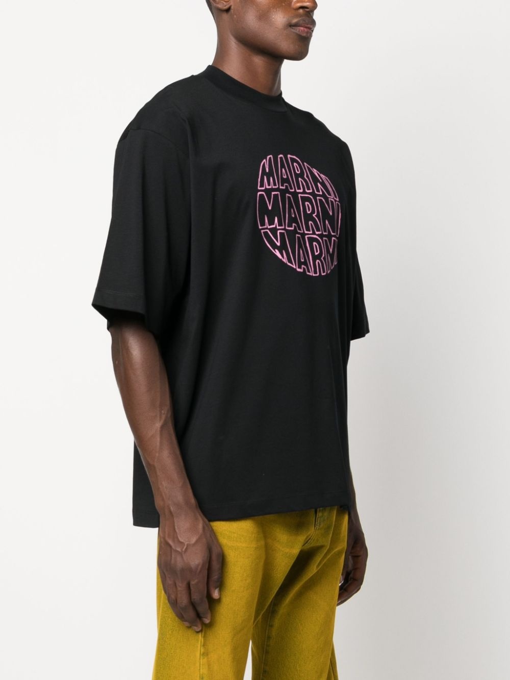 logo-print cotton T-shirt - 3