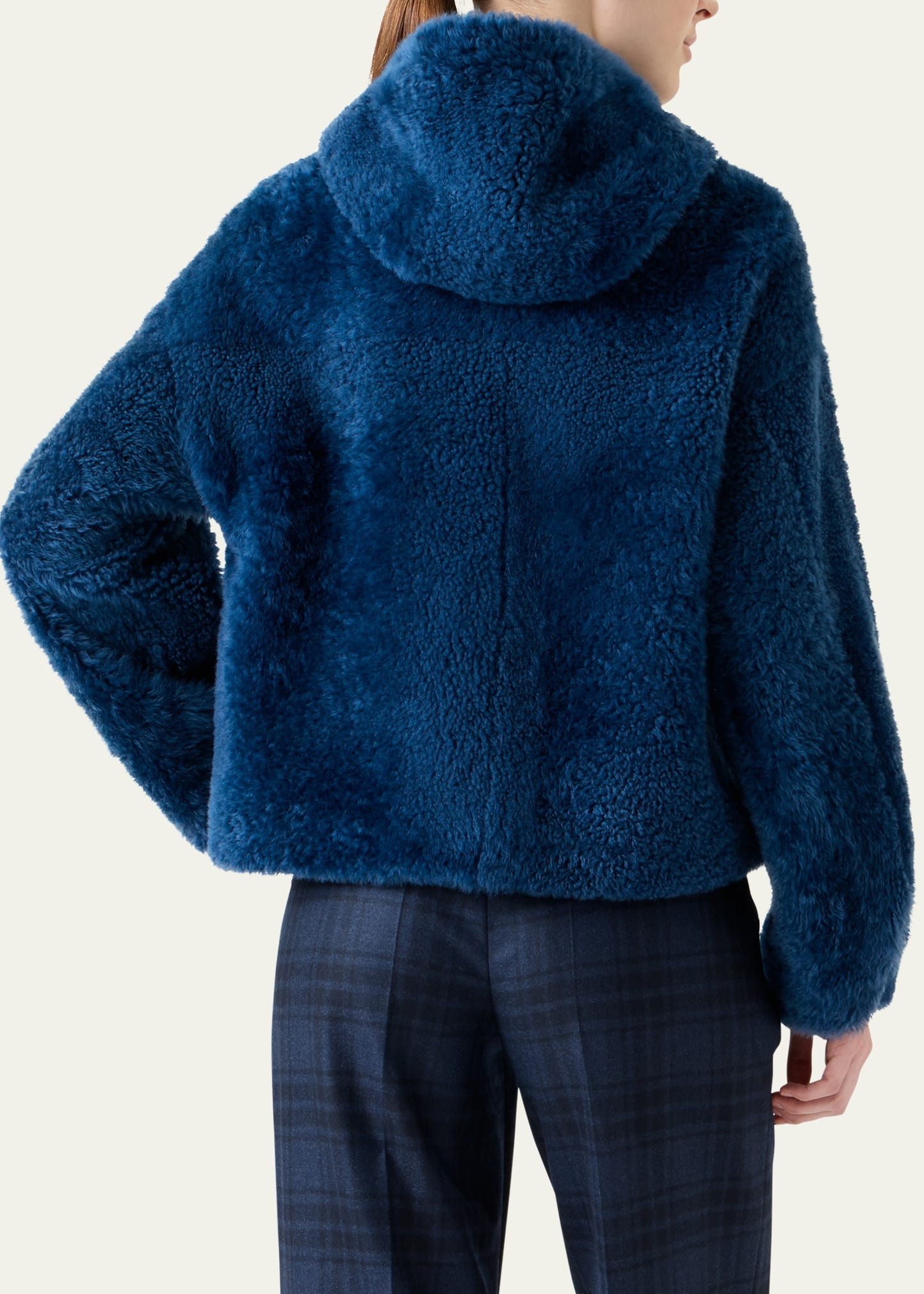 Gracie Lamb Shearling Hooded Jacket - 3