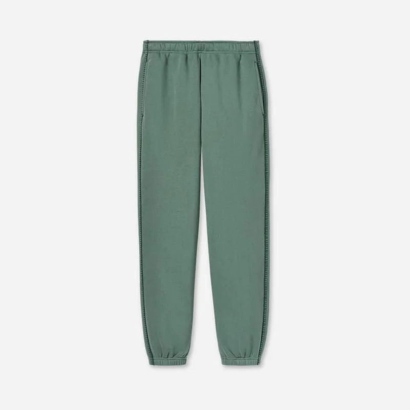 ® Women's Classic Sweatpant Cotton Blend/Recycled Materials Bottoms in Green Stone - 1