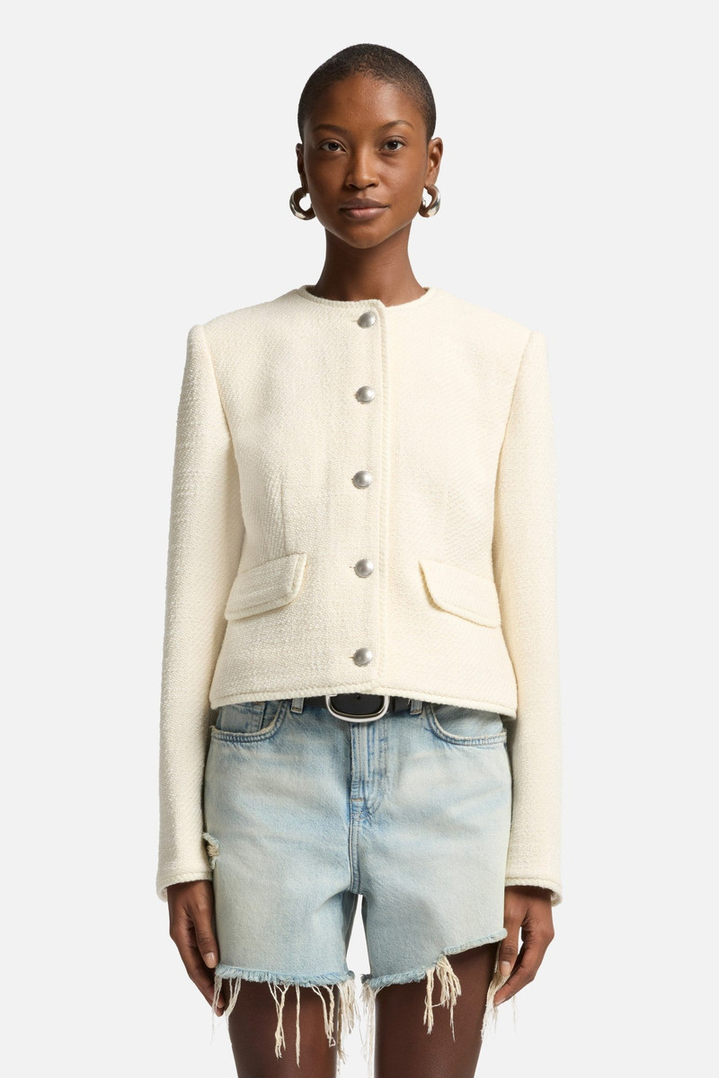 Boucle Jacket in Ivory 3