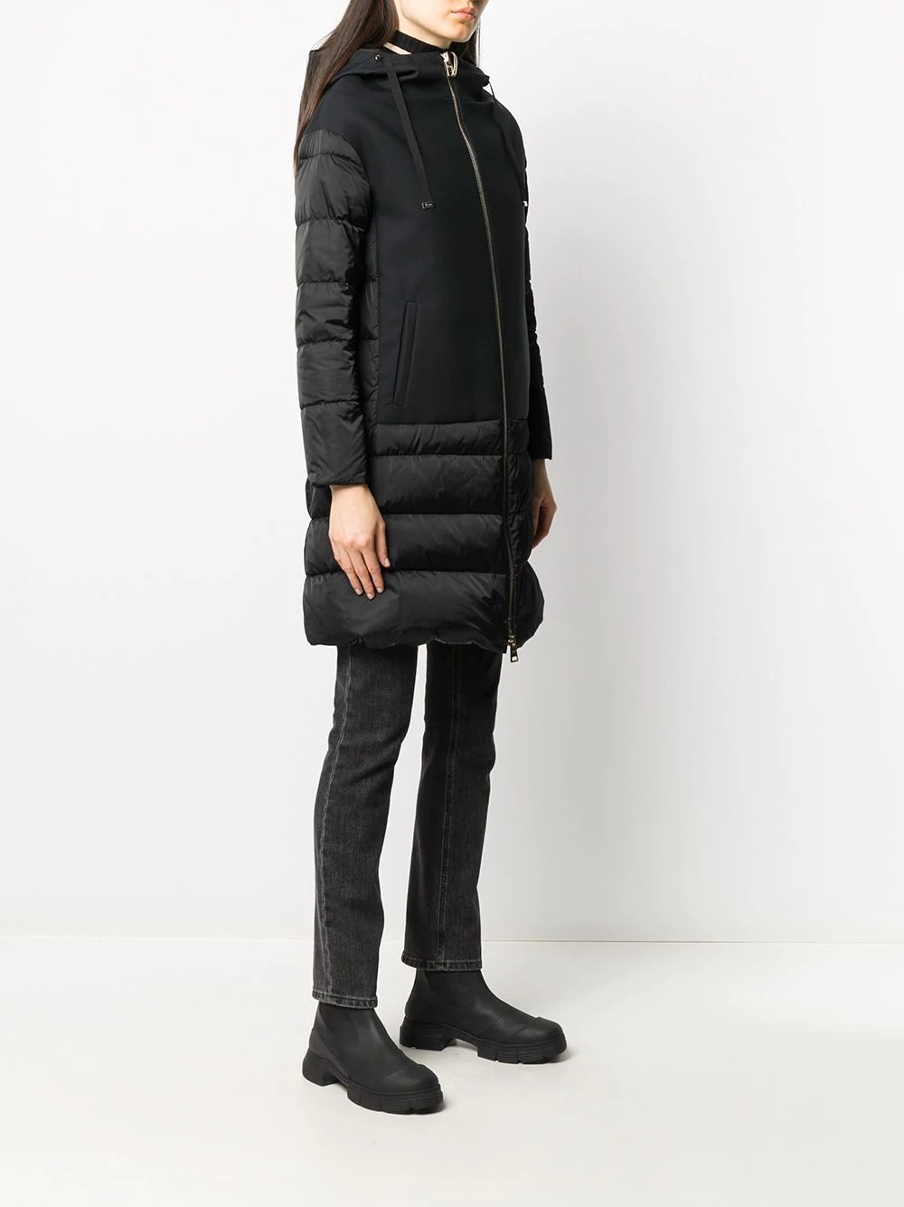 zip-up padded coat - 3