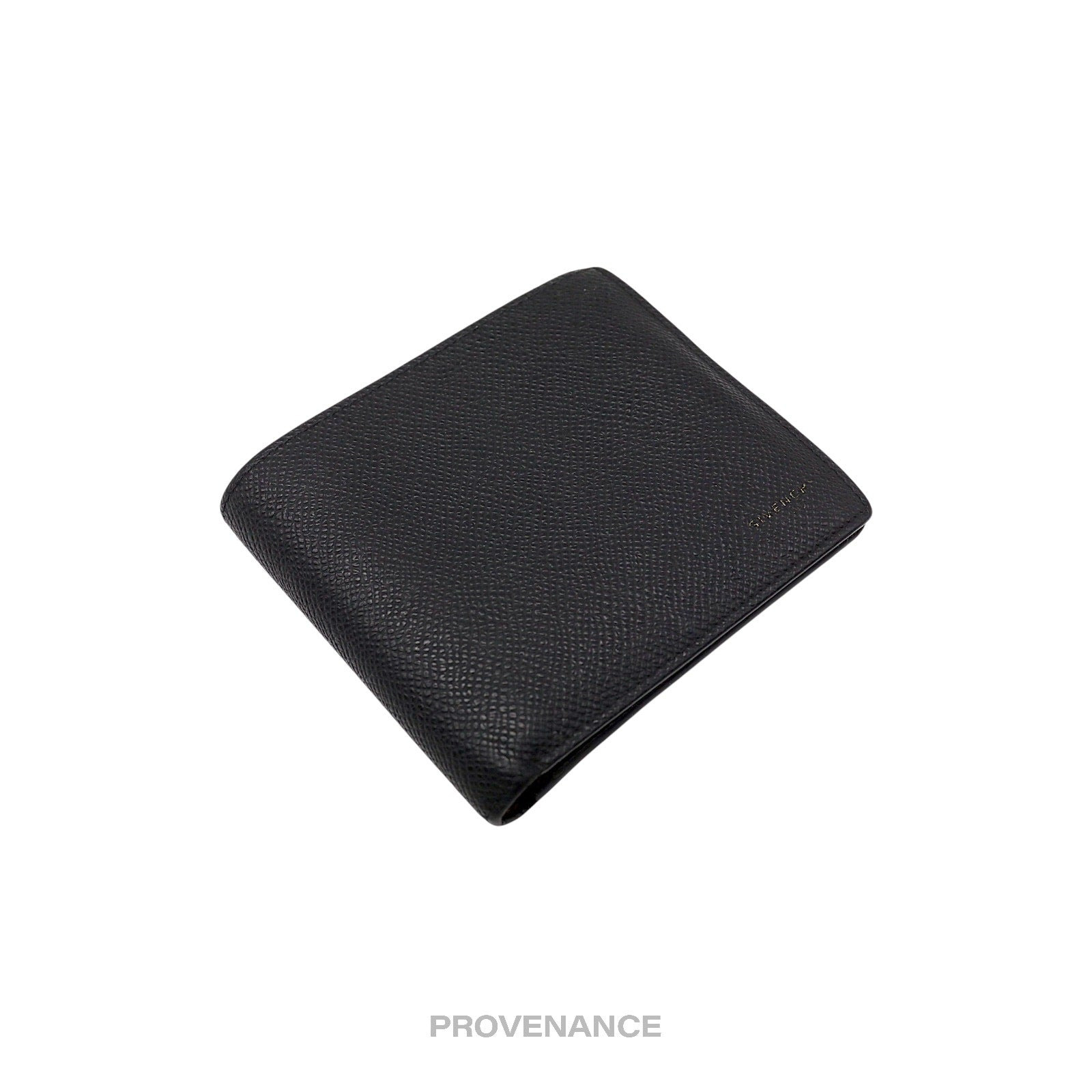 Givenchy Logo Bifold Wallet - Black Red Grained Leather - 4
