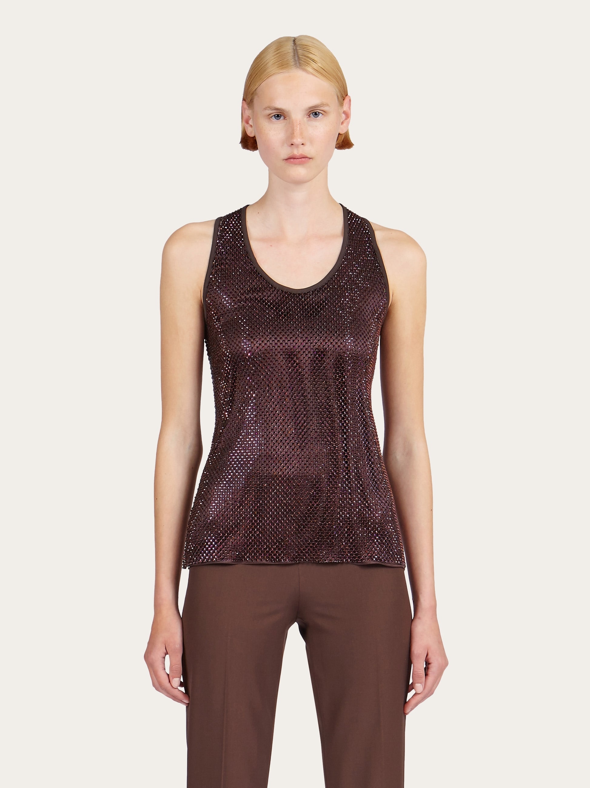 Sleeveless net top - 2