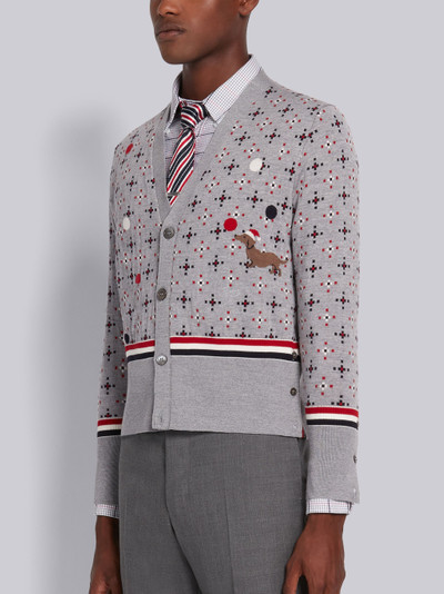 Thom Browne holiday hector intarsia knit cardigan outlook