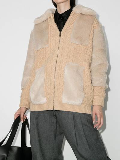 Stella McCartney panelled virgin wool cardigan outlook