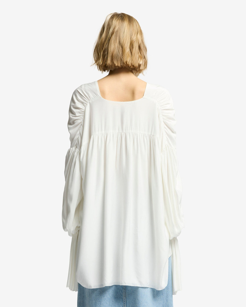 Silk Blend Ariel Shirt in White 5