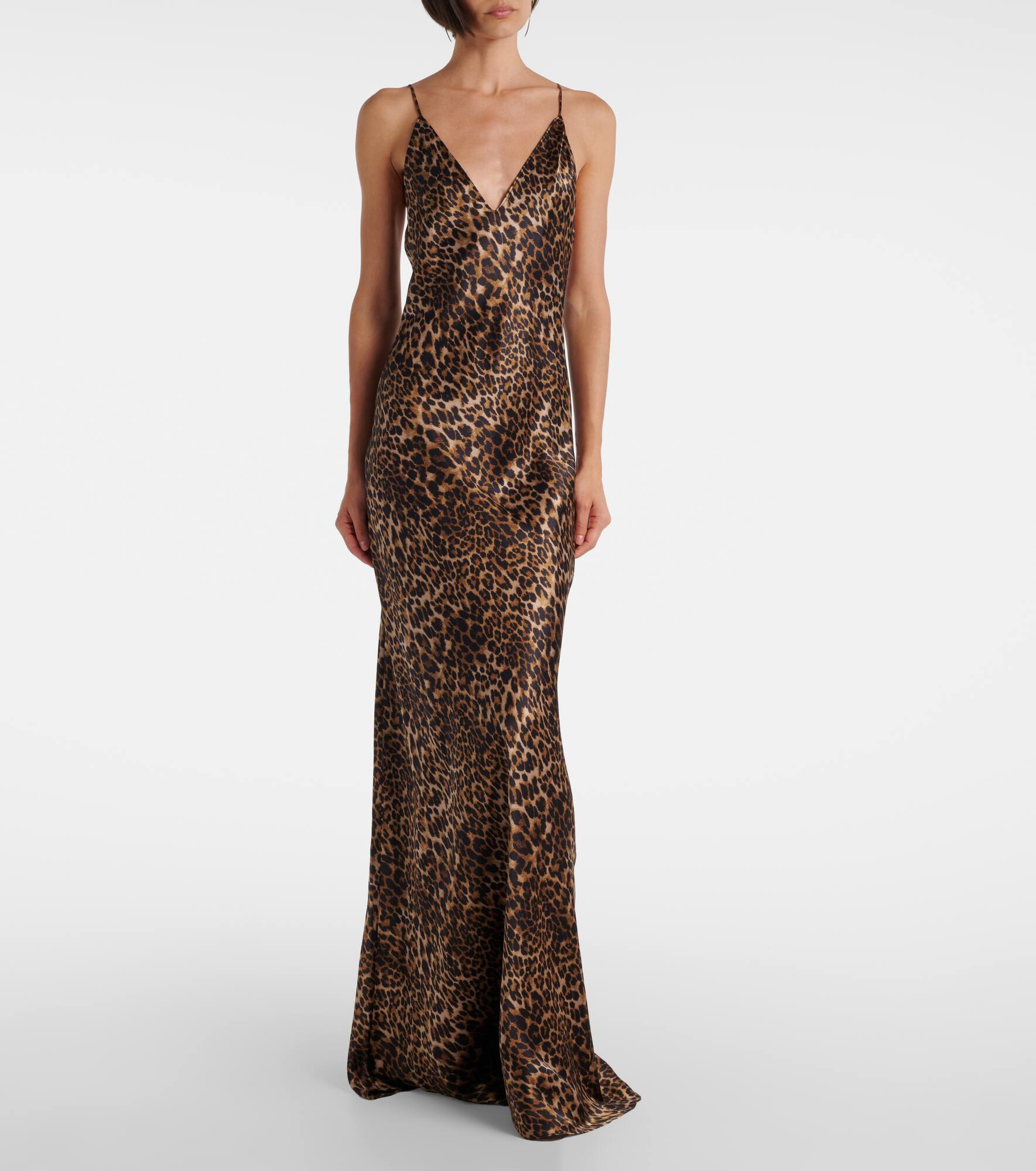 Ira leopard-print silk gown - 2