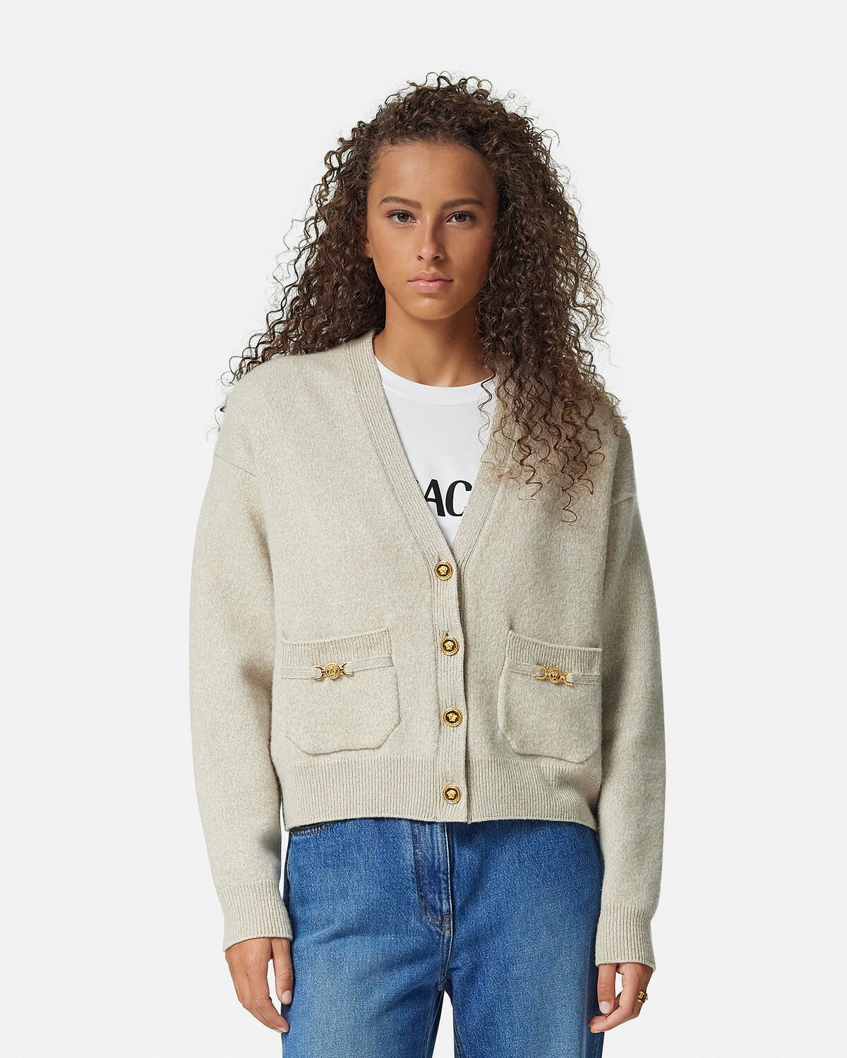 Cashmere-Blend Knit Boxy Cardigan - 4