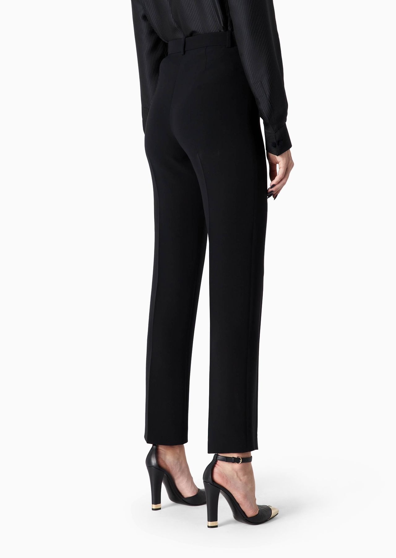 Straight-cut, silk-cady trousers - 3