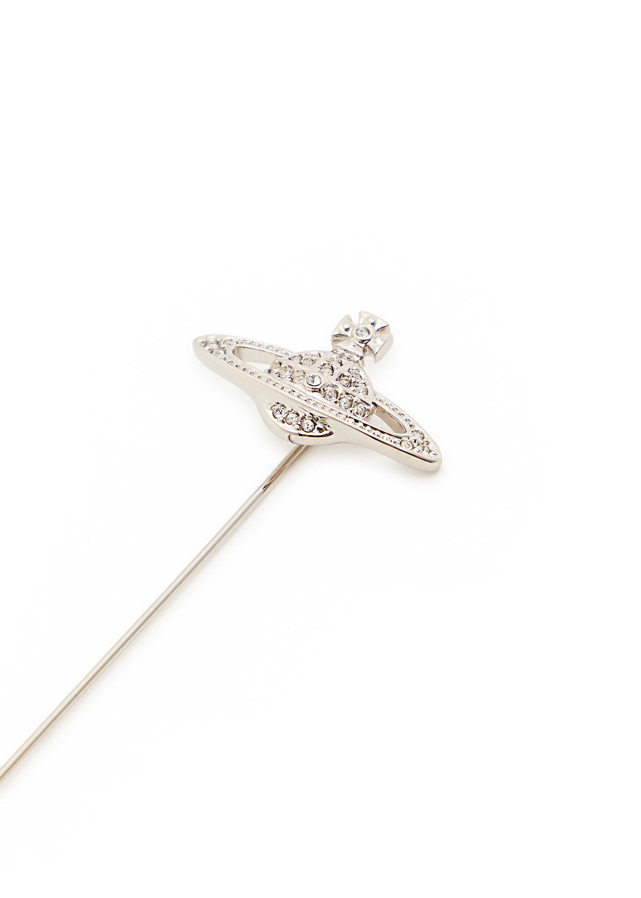 Vivienne Westwood Mini Bas Relief orb Pavé tie pin - 2