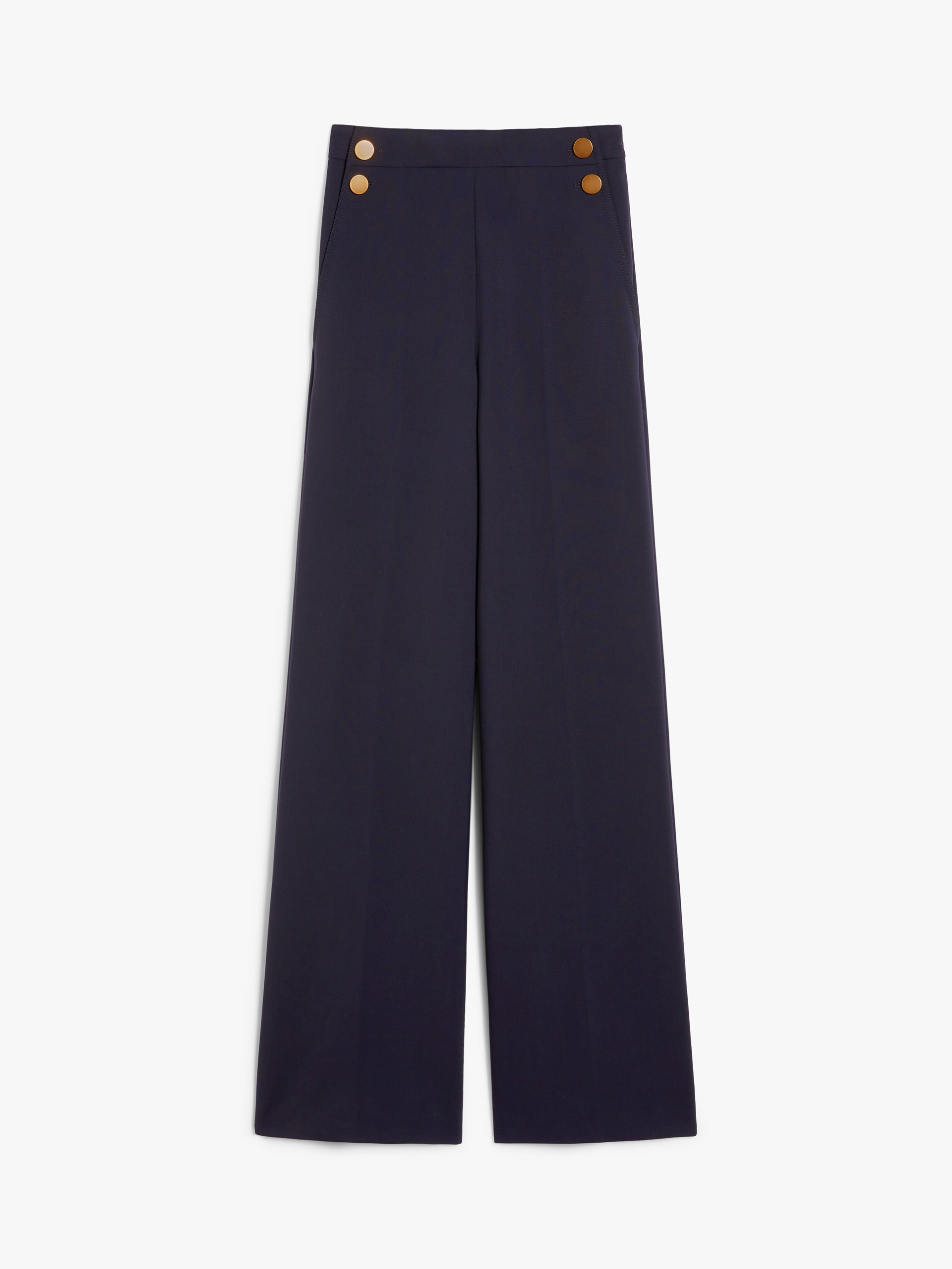 POLONIA Wide-leg wool canvas trousers - 1