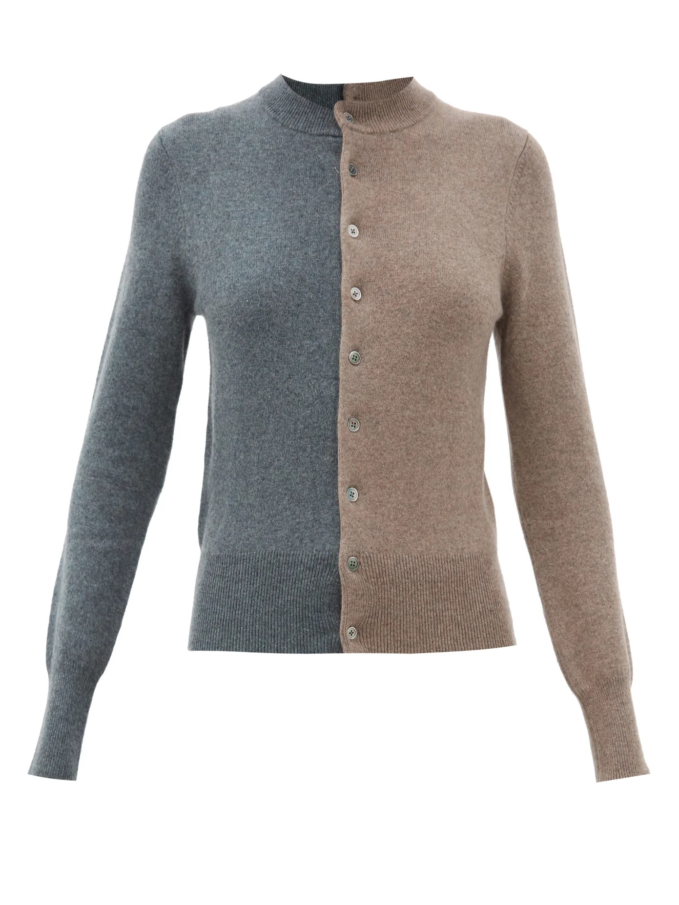 Little Game bi-colour stretch-cashmere cardigan - 1