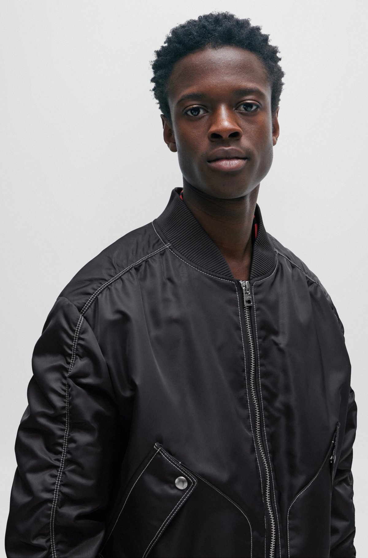 WATER-REPELLENT PADDED BOMBER JACKET WITH LOGO PRINT - 5