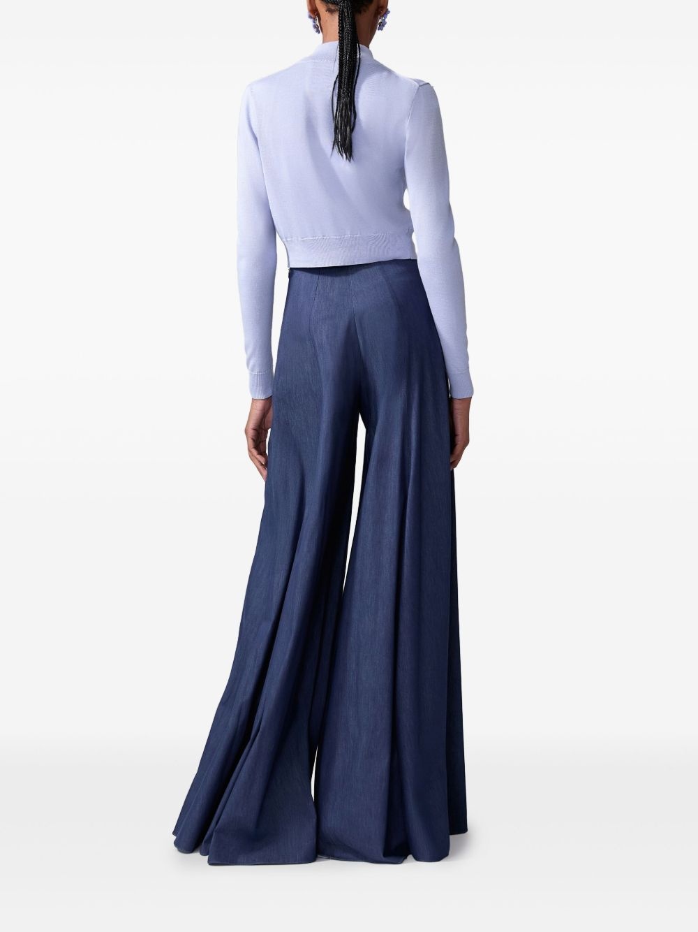 denim palazzo pants - 3