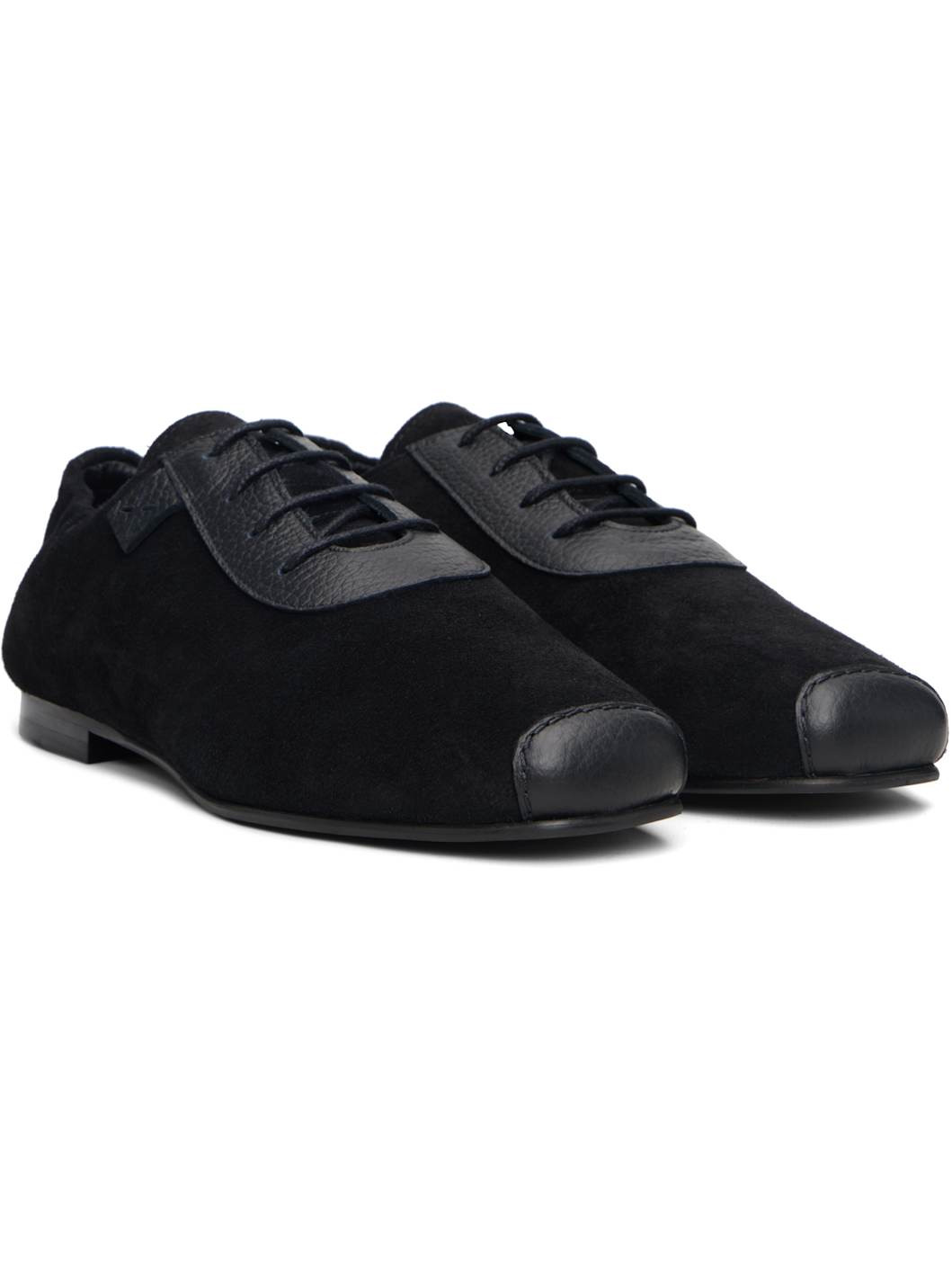 Black Soft Grip Slip On Derbys - 4