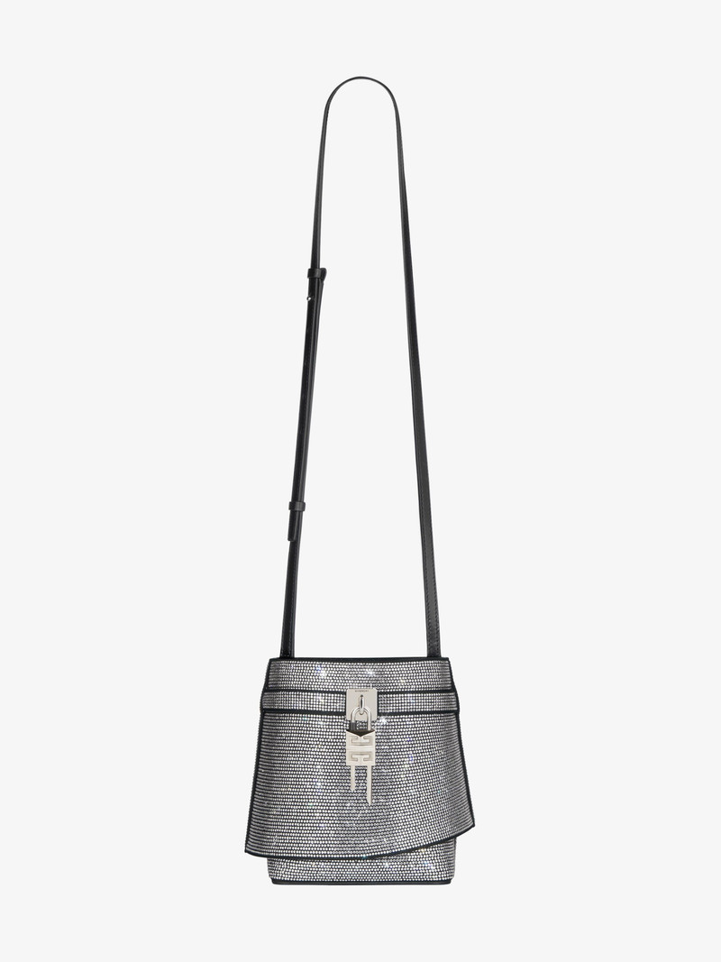 Givenchy SHARK LOCK BUCKET BAG IN LEATHER WITH STRASS outlook