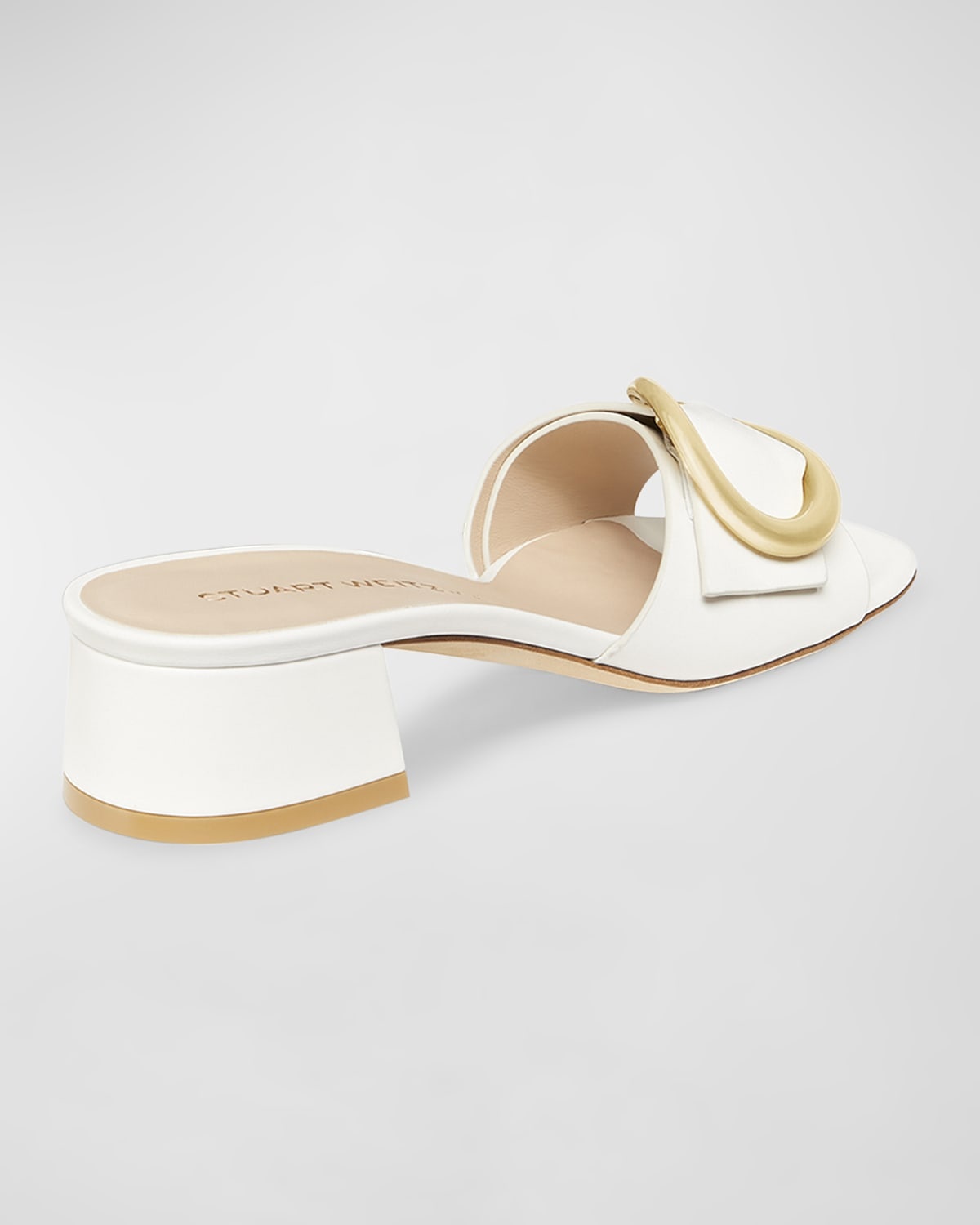 Benni Calfskin Buckle Mule Sandals - 3