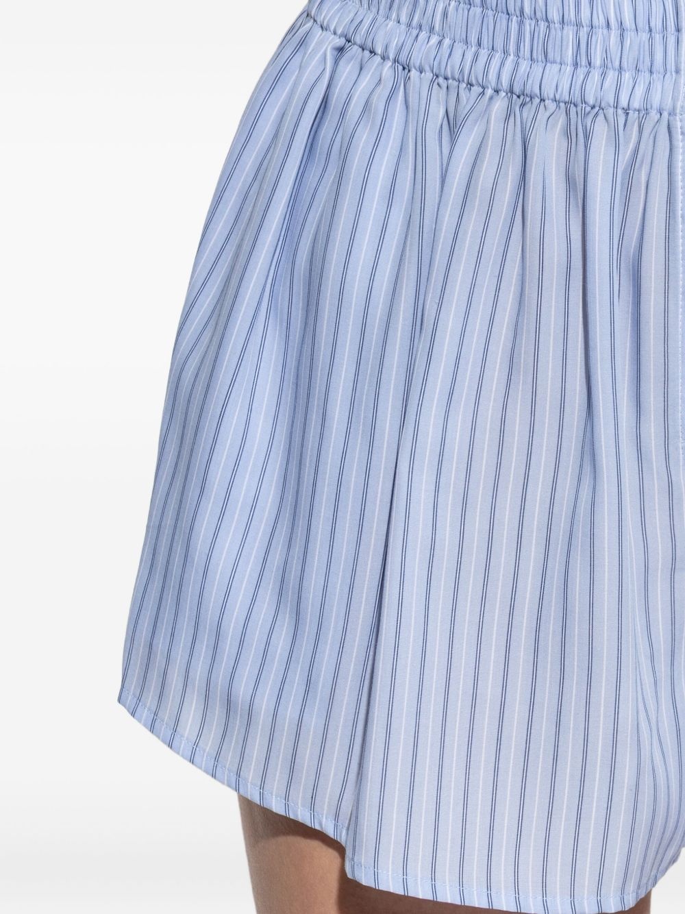 striped elastic-waist shorts - 5