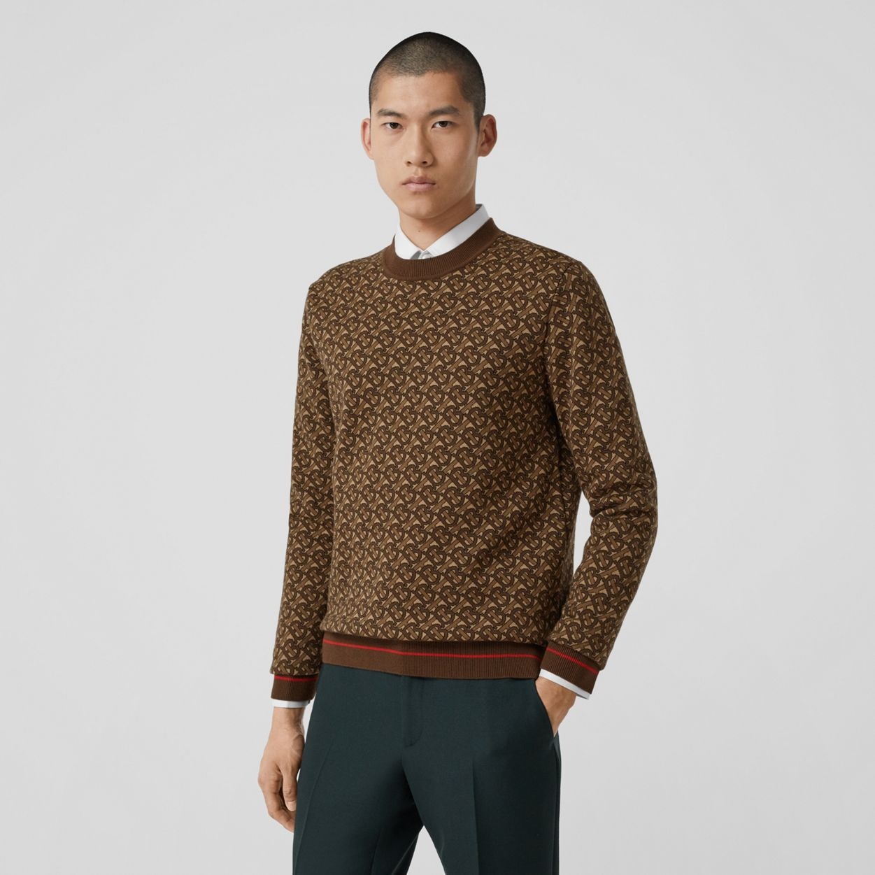 Monogram Merino Wool Jacquard Sweater - 2