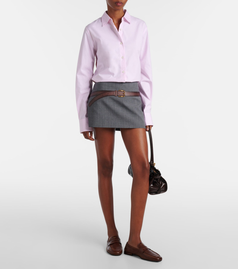 Prada Leather penny loafers outlook