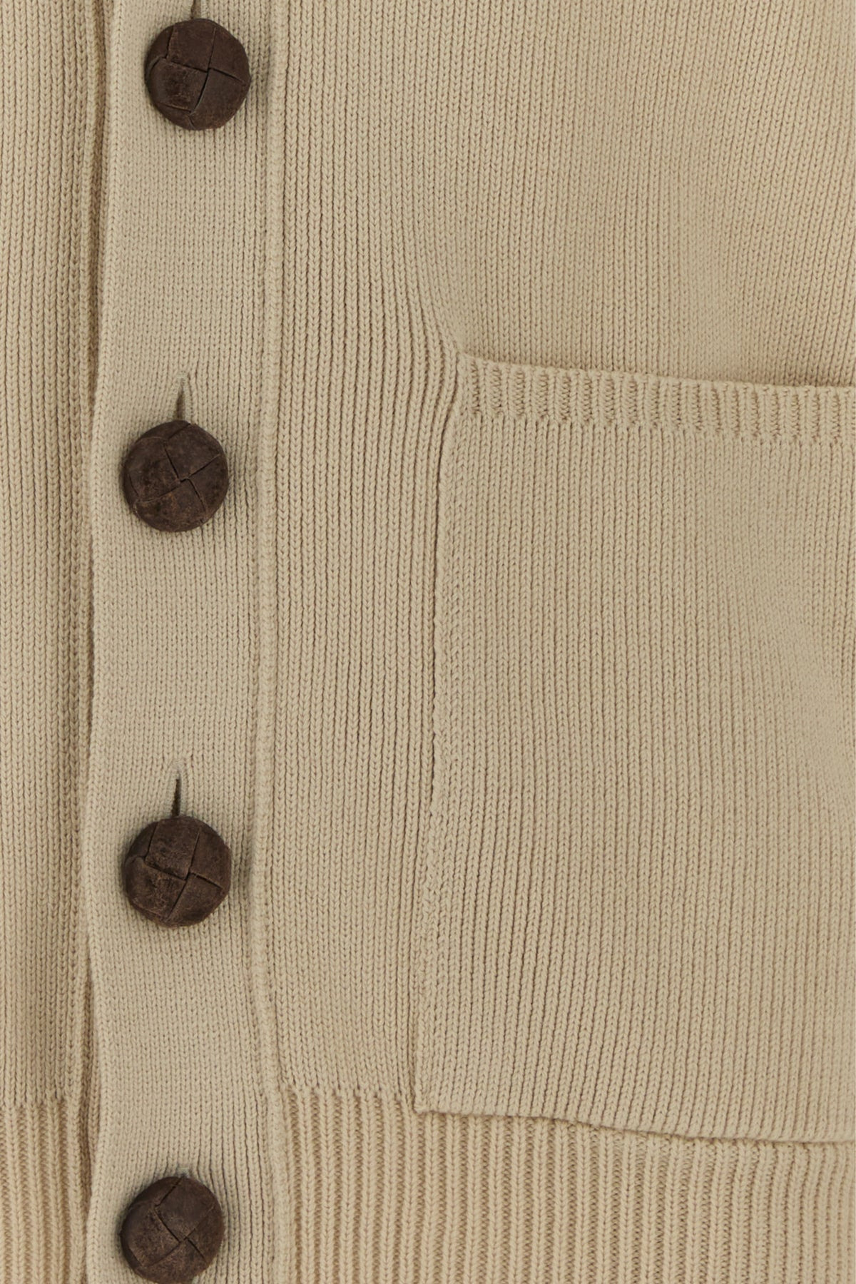 Beige stretch cotton blend Danielle cardigan - 3