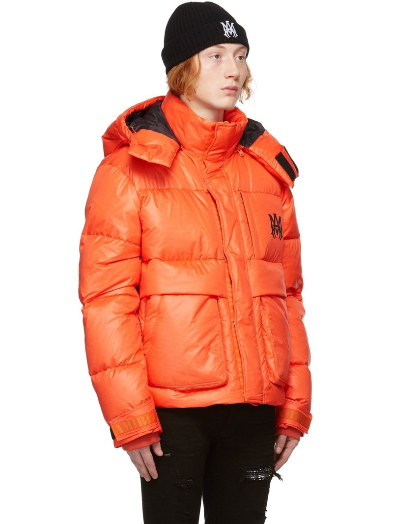 Orange Down Puffer Jacket 2