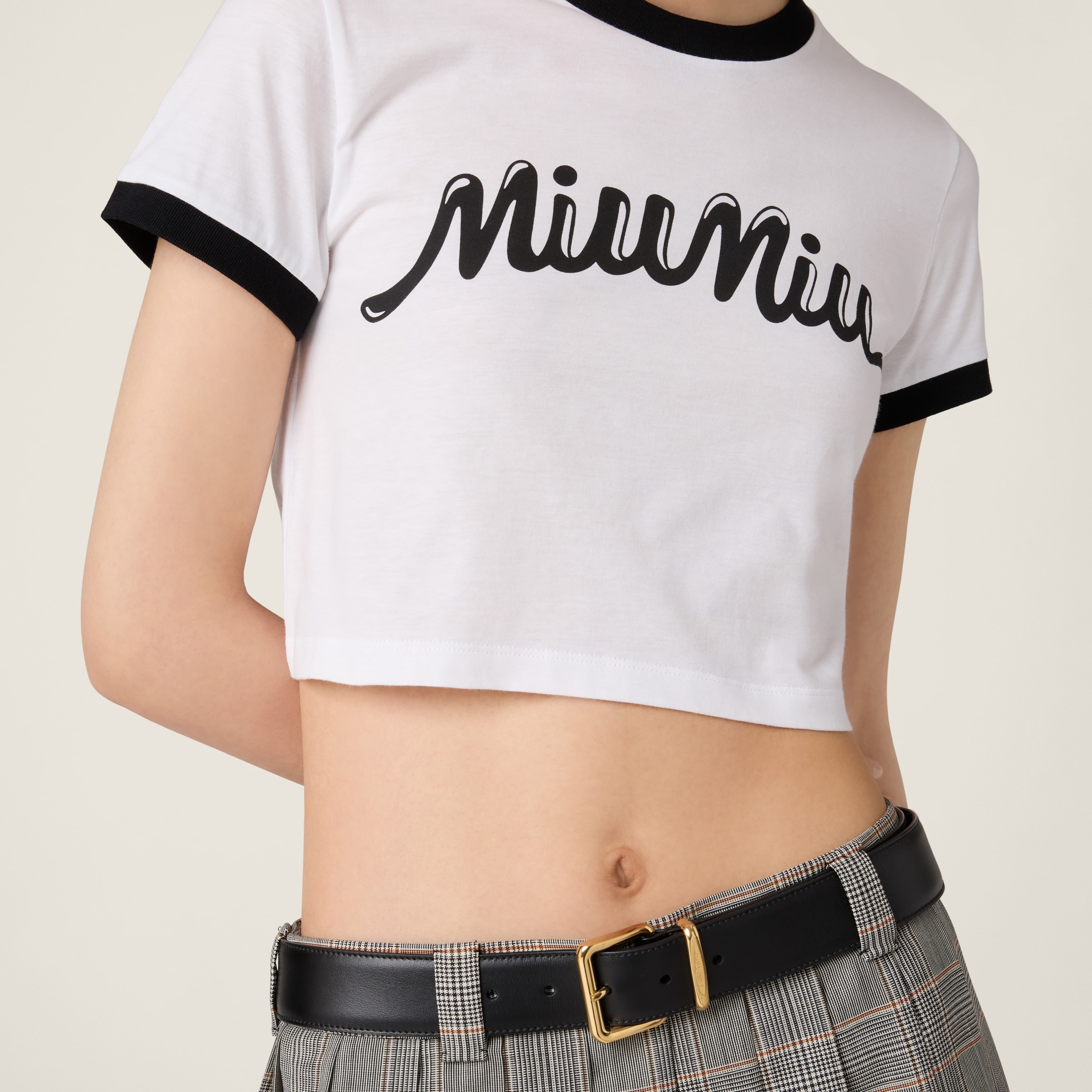 Cotton jersey T-shirt with printed logo - 4