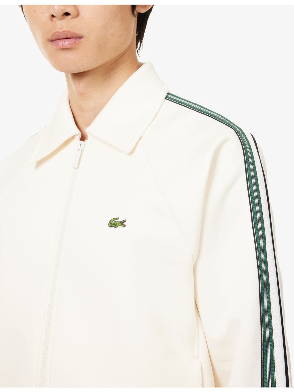 Logo-Patch Side-Stripe Cotton-Blend Track Jacket - 5