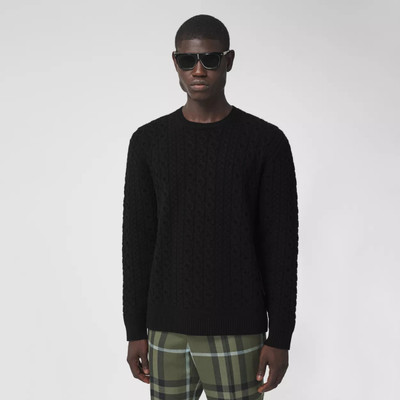 Burberry Cable Knit Wool Cashmere Sweater outlook